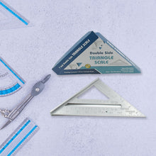 Double-Sided 45° Triangle Ruler – 7-Inch Aluminum Alloy Rafter Square for Home & Industrial Use