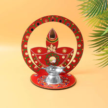 Elegant Handcrafted Wooden Diya Stand
