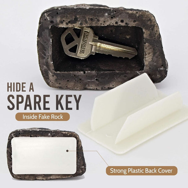 Realistic Fake Rock Key Hider – Weatherproof Outdoor Key Storage for Emergencies (1 Pc)
