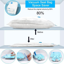 Vacuum Storage Bags with Suction Pump & Shirt clips - Vacuum Bags - Big Capacity Vacuum Seal Bags for Travel Clothes Blankets Pillows, Compression Bags | Space Saver Vacuum Storage Bags (5 Pcs Set)