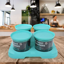 Airtight Container Jar 4 Pc Set With Stylish Tray for Kitchen Unbreakable Jar Set for Multipurpose Storage ( Mukhwas Dani )