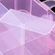 Versatile 18-Grid 3-Layer Transparent Plastic Organizer Box with Adjustable Dividers for Jewelry & Fishing Hooks