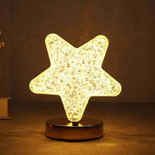 Star Crystal Diamond Touch Lamp – USB Rechargeable, 3-Way Dimmable