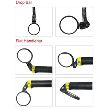 Bar End Bike Mirror: 360° Rotatable & Foldable (1 Pc)