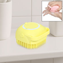 SILICONE MASSAGE BATH BODY BRUSH WITH SHAMPOO DISPENSER, SCRUBBER