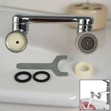 Splash Faucet Filter – 180° Rotating Sprayer, Double O-Ring, Movable Water-Saving Sink Aerator Extender (Loose)