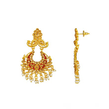 Generic Women's Rose Gold Plated Alloy Kundan Earrings & Mangtikka (Maroon)