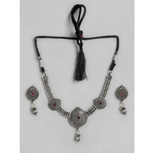 Generic Women's Rose Gold Plated Alloy Necklace & Earings Set (Silver)