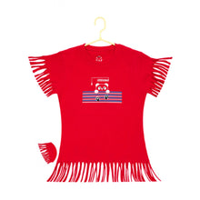 Generic Girl's Casual Short Sleeve Printed Cotton T Shirt (Red)