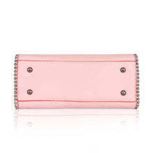 Generic Women's Faux Leather Metal Beads Handbag (Pink)