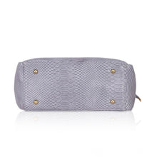 Generic Women's Faux Leather Textured Tote Bag (Grey)