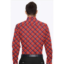 Generic Men's Cotton Blended Checked Full Sleeve Shirt (Red)