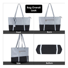 Generic Women's Faux Leather Large Shoulder Zipper Handbag (Light Blue)