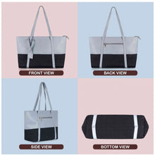 Generic Women's Faux Leather Large Shoulder Zipper Handbag (Light Blue)