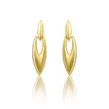 Generic Women's brassNew Gold Tone Polish Mini Office Earrings (Gold Plated)