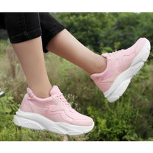 Duvera Retails Women's Casual Mesh Printed Lace-Ups Shoes (Pink)