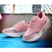 Duvera Retails Women's Casual Mesh Printed Lace-Ups Shoes (Pink)