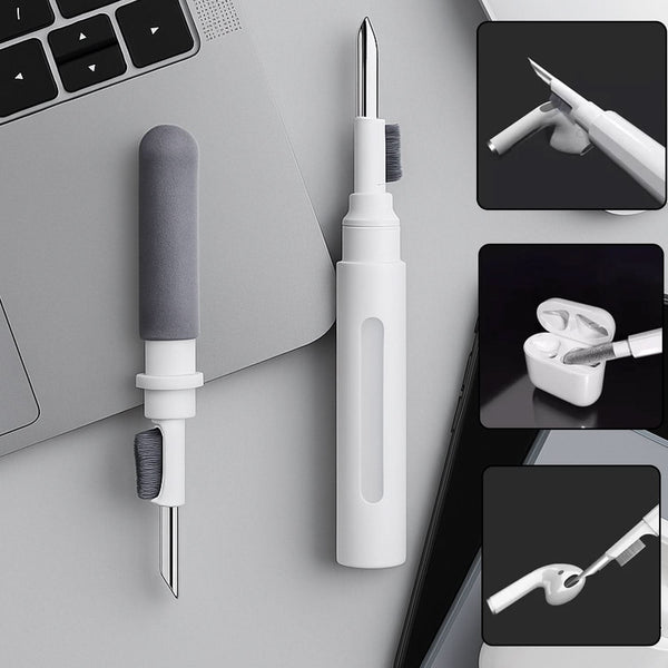 3 In 1 Earbuds Cleaning Pen For Cleaning Of Ear Buds And Ear Phones Easily Without Having Any Damage.