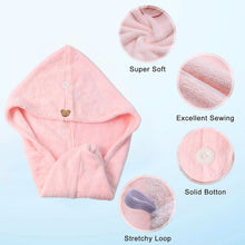 Adorable Teddy Bear Button Hair Drying Cap 