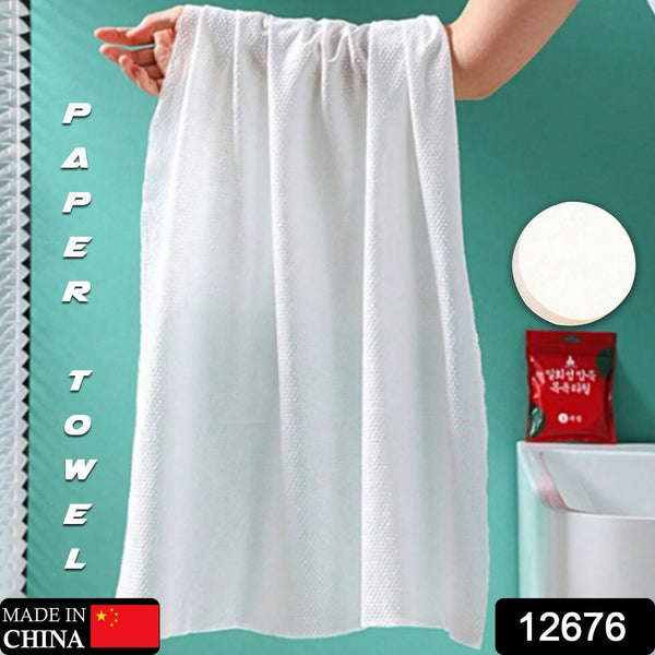 Compressed Towels Portable Disposable Compressed Cotton Coin Tissue Towel for Travel, Camping, Hiking, Sport, Beauty Salon, Home Hand Wipes (30x25 Cm)