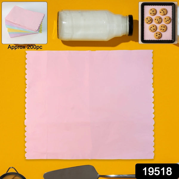Assorted Color Greaseproof Baking Paper Sheets 