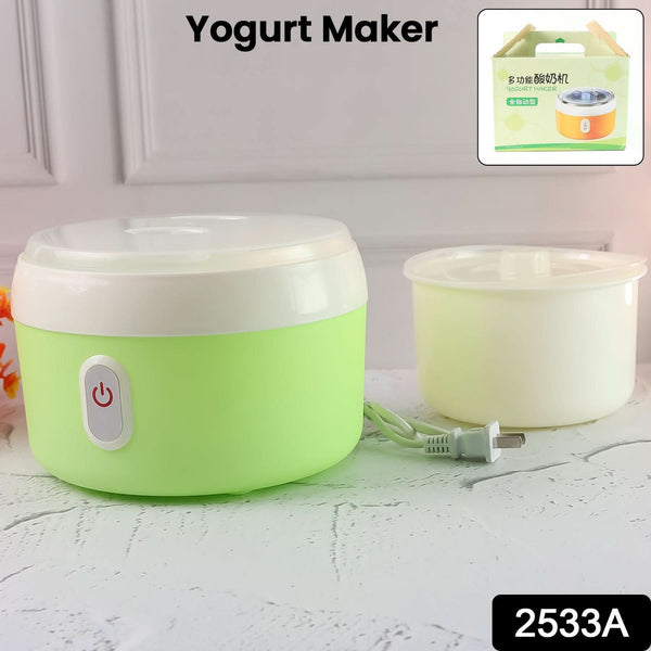 Green Electric Yogurt Maker used in all kinds of household and kitchen places for making yoghurt.
